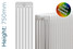DQ-MD6-750-TH - DQ Modus 6 Column Horizontal Radiator H750mm x W438mm DQ-MD6-750-TH - DQ Modus 6 Column Horizontal Radiator H750mm x W438mm